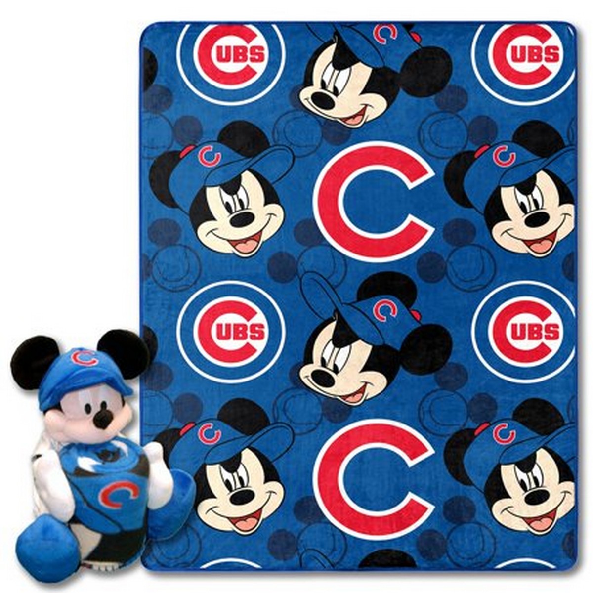 Northwest MLB Pennant Mickey Hugger Pillow & Silk Touch Throw Set