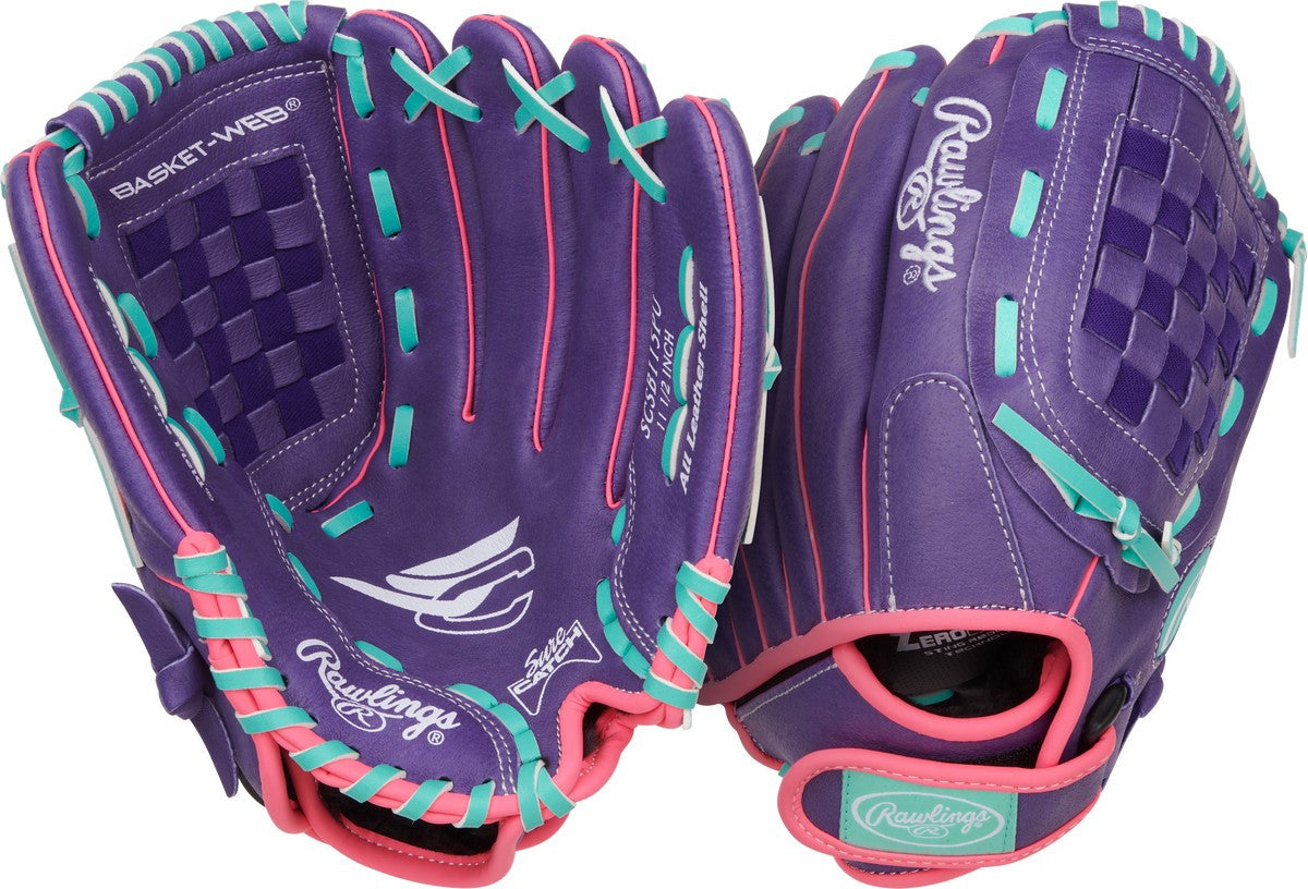 Rawlings Sure Catch Series SCSB115PU Model 11.5" Youth Fastpitch Softball Glove