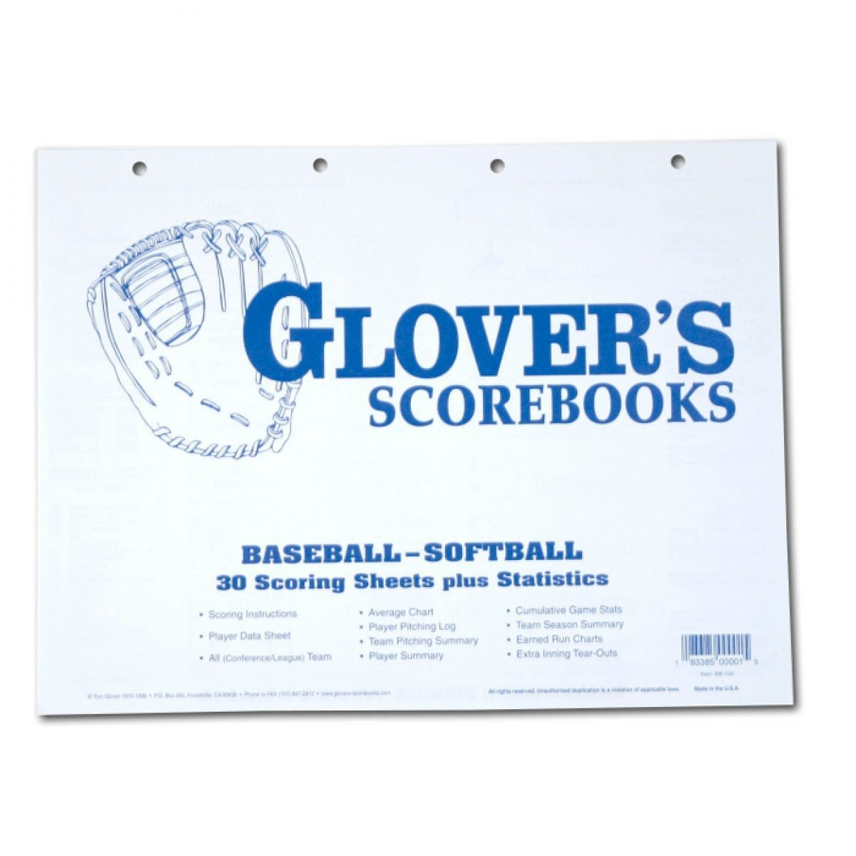 Glovers Bb And Sb Refill 30 Scoring And Stats