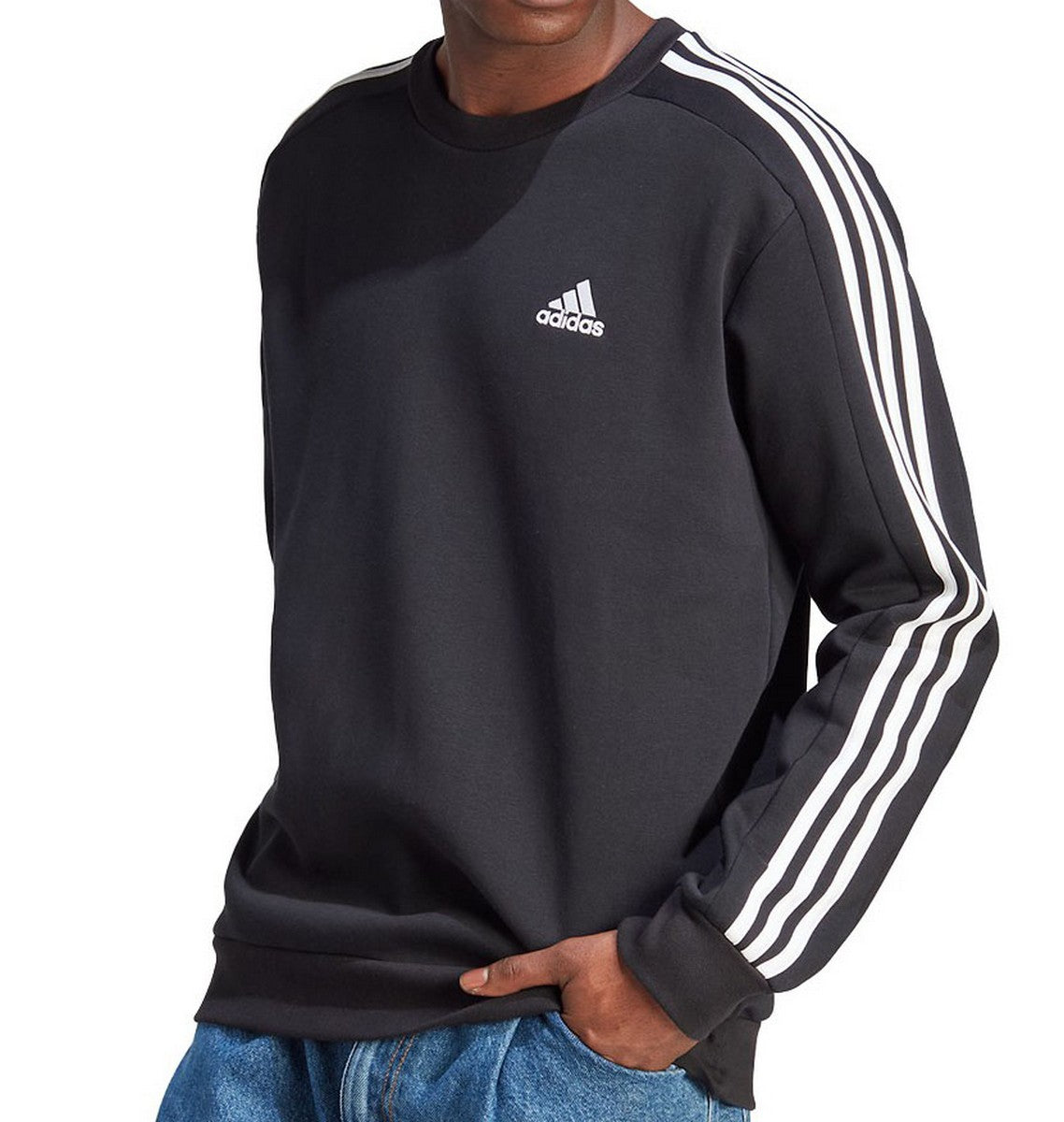 Adidas Mens Essential 3-Stripe Sweatshirt
