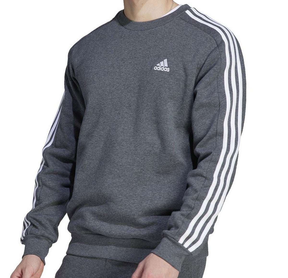 Adidas Mens Essential 3-Stripe Sweatshirt