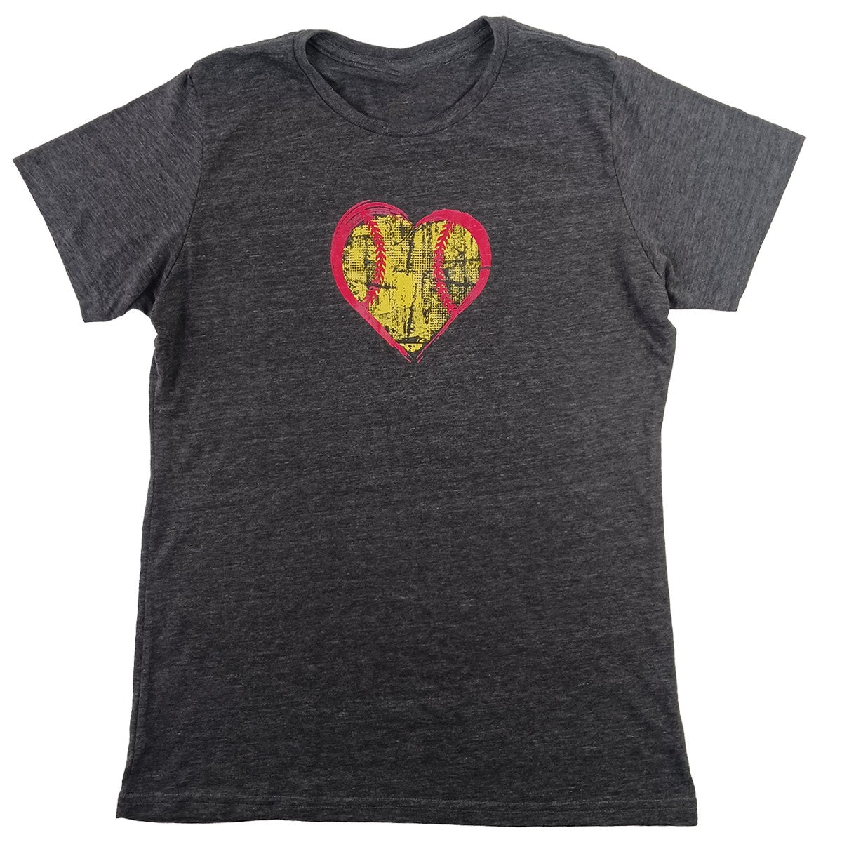 Team Express Ladies Triblend Softball Heart Tee