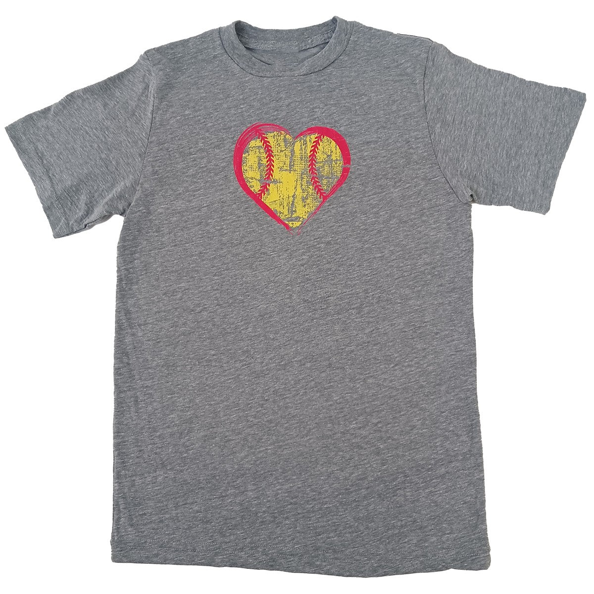 Team Express Ladies Triblend Softball Heart Tee