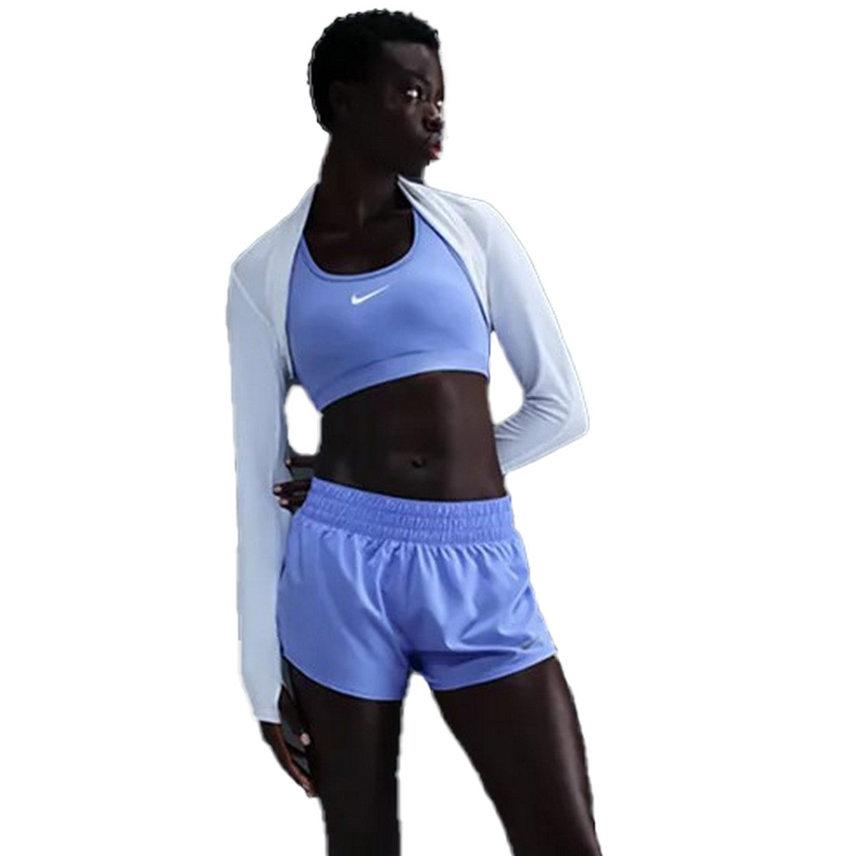 Nike Womens Dri-Fit Mid-Rise 3in. Brief-Lined Shorts