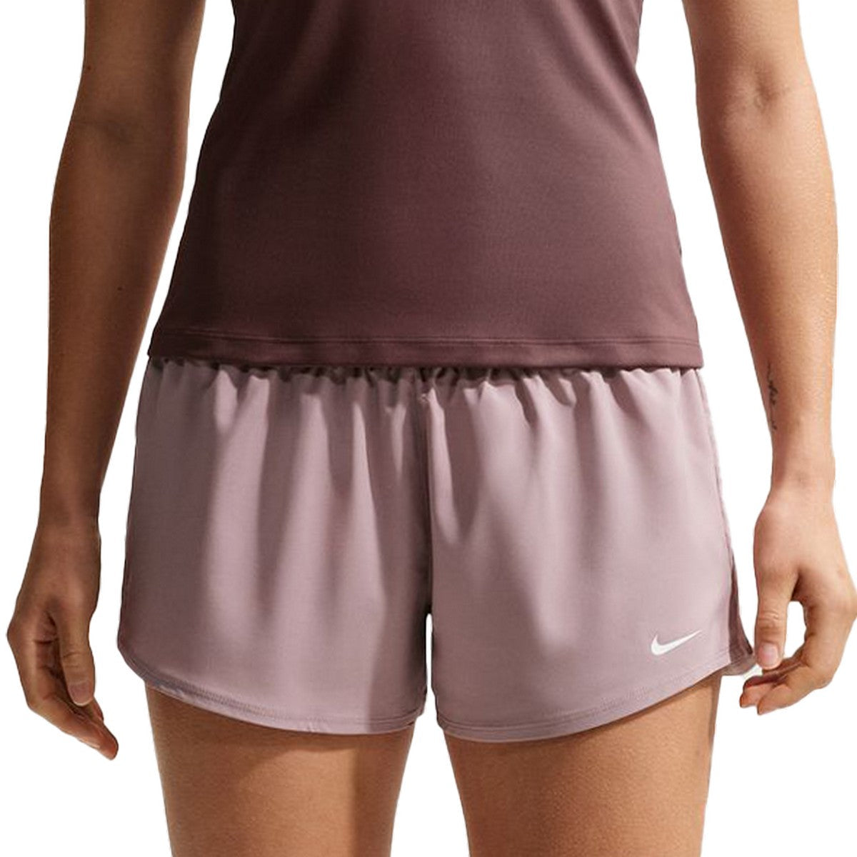 Nike Womens Dri-Fit Mid-Rise 3in. Brief-Lined Shorts