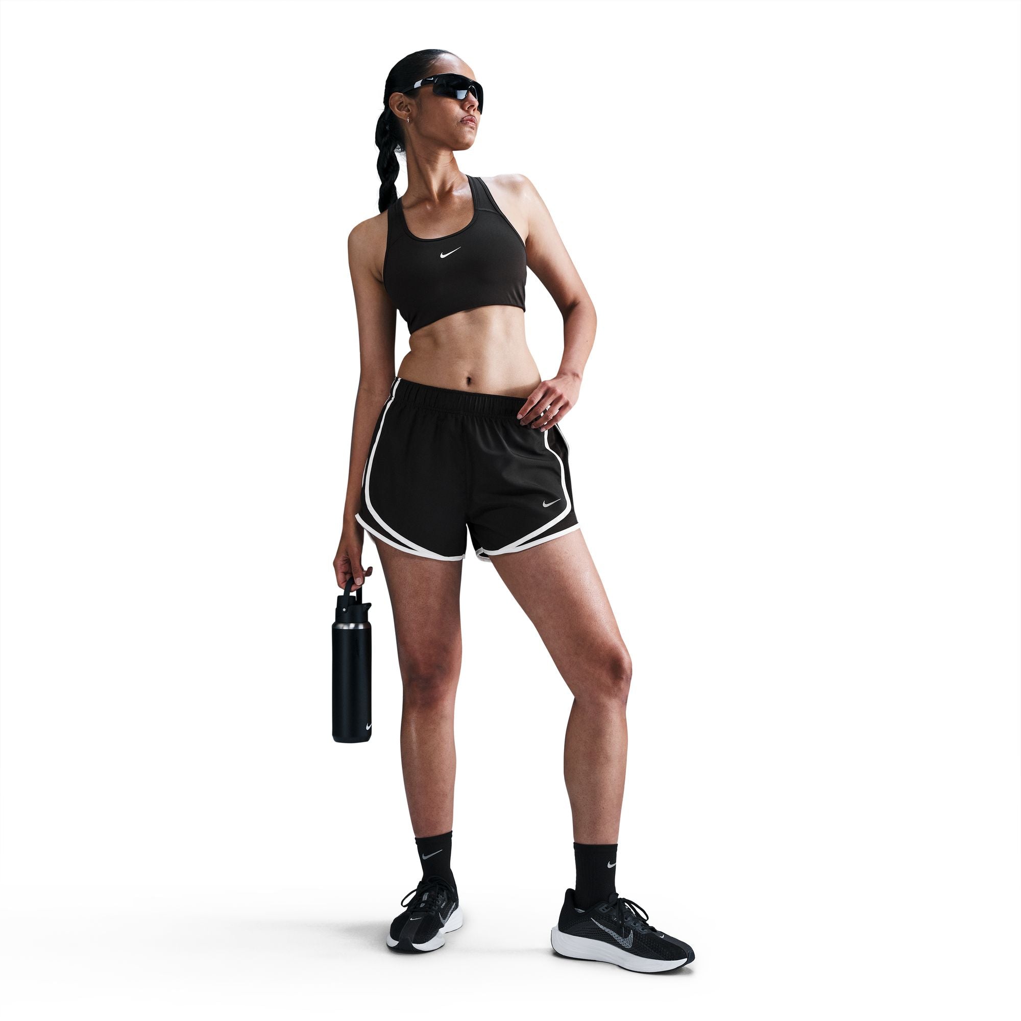 Nike Womens Dri-Fit Mid-Rise 3" Running Shorts