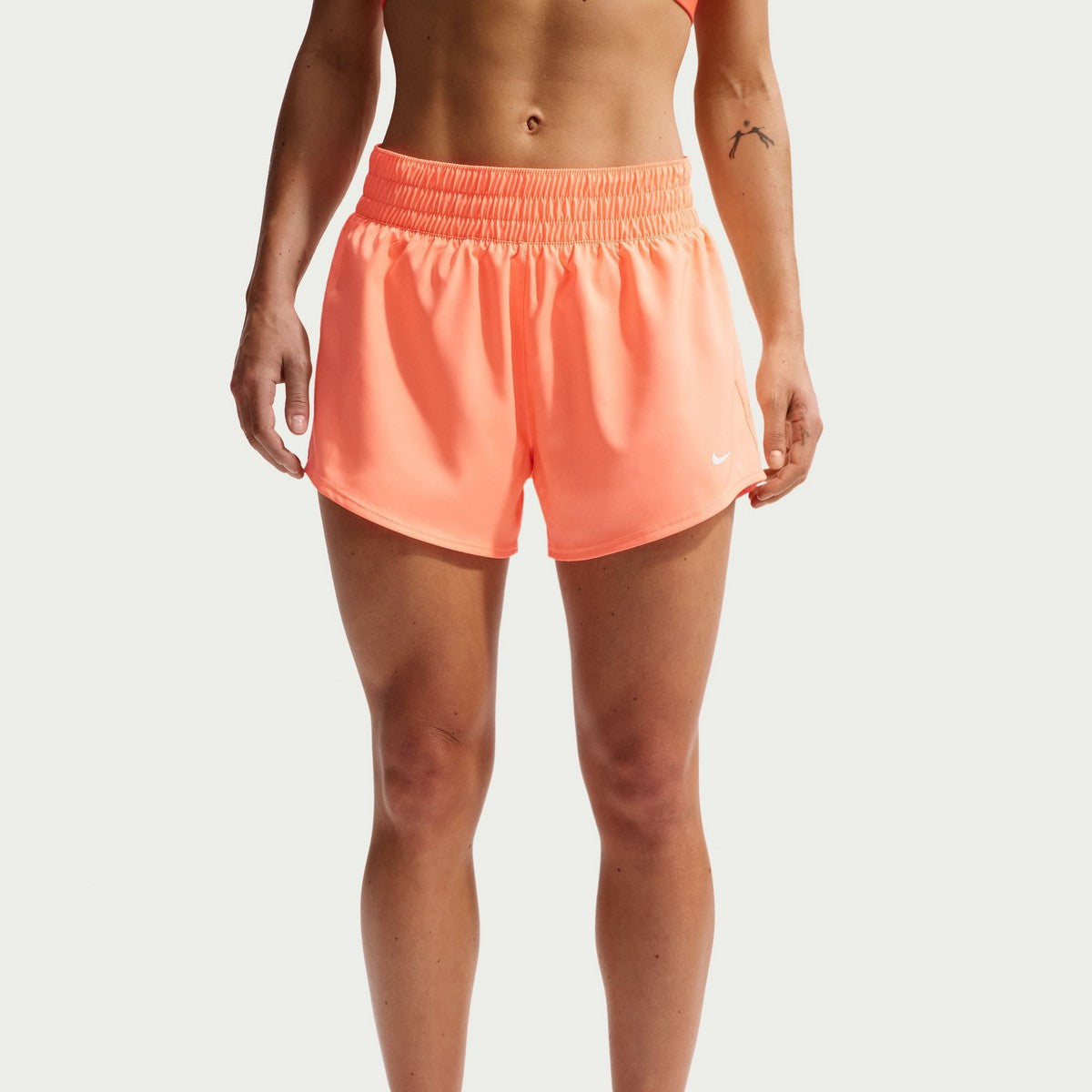Nike Womens Dri-Fit Mid-Rise 3in. Brief-Lined Shorts
