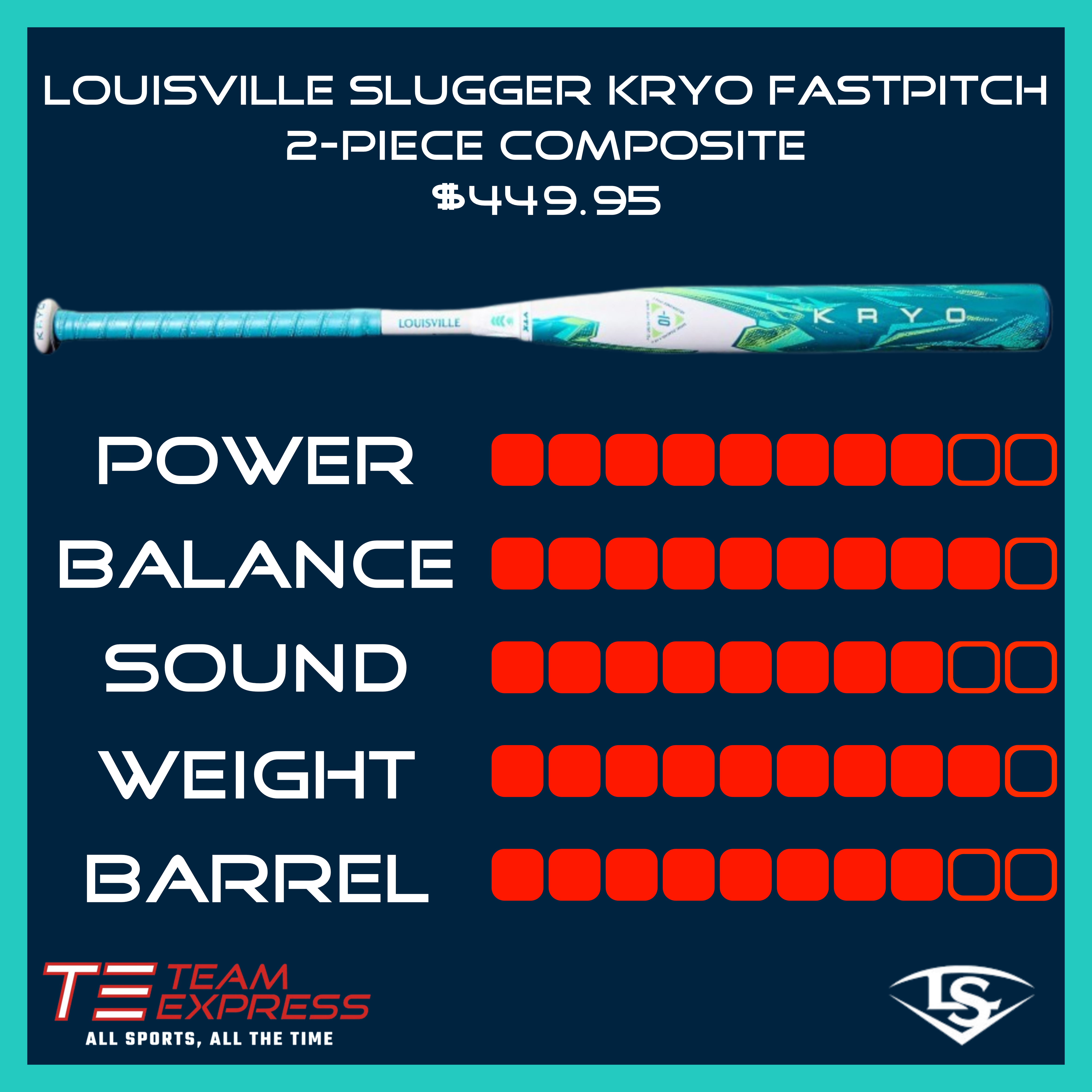 Louisville Slugger 2026 Kryo Fastpitch Bat