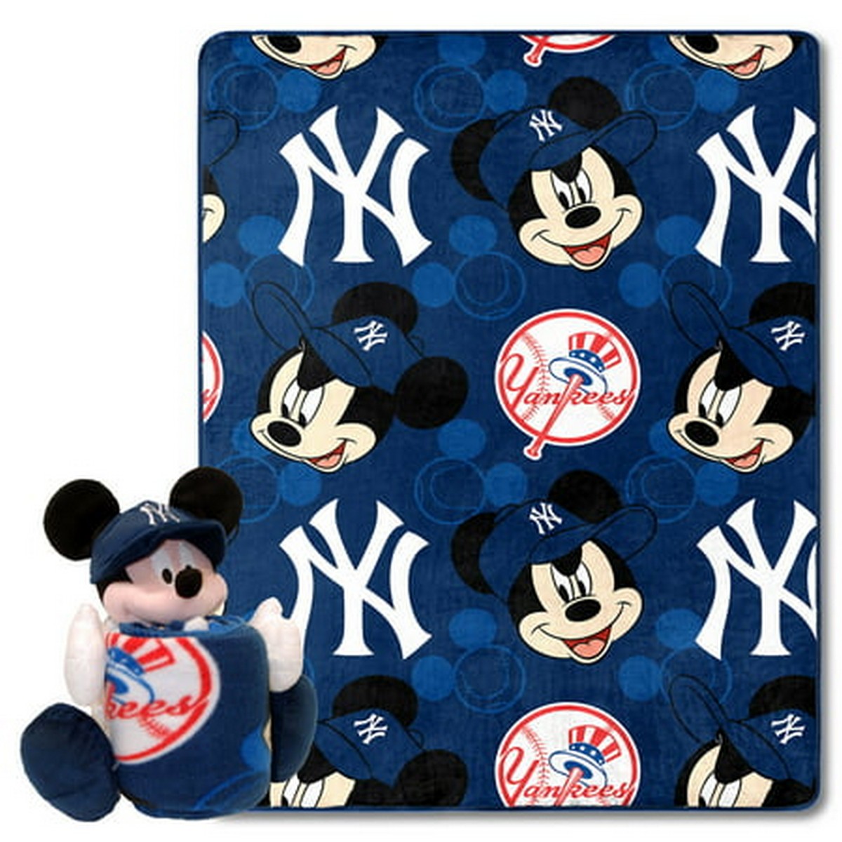 Northwest MLB Pennant Mickey Hugger Pillow & Silk Touch Throw Set