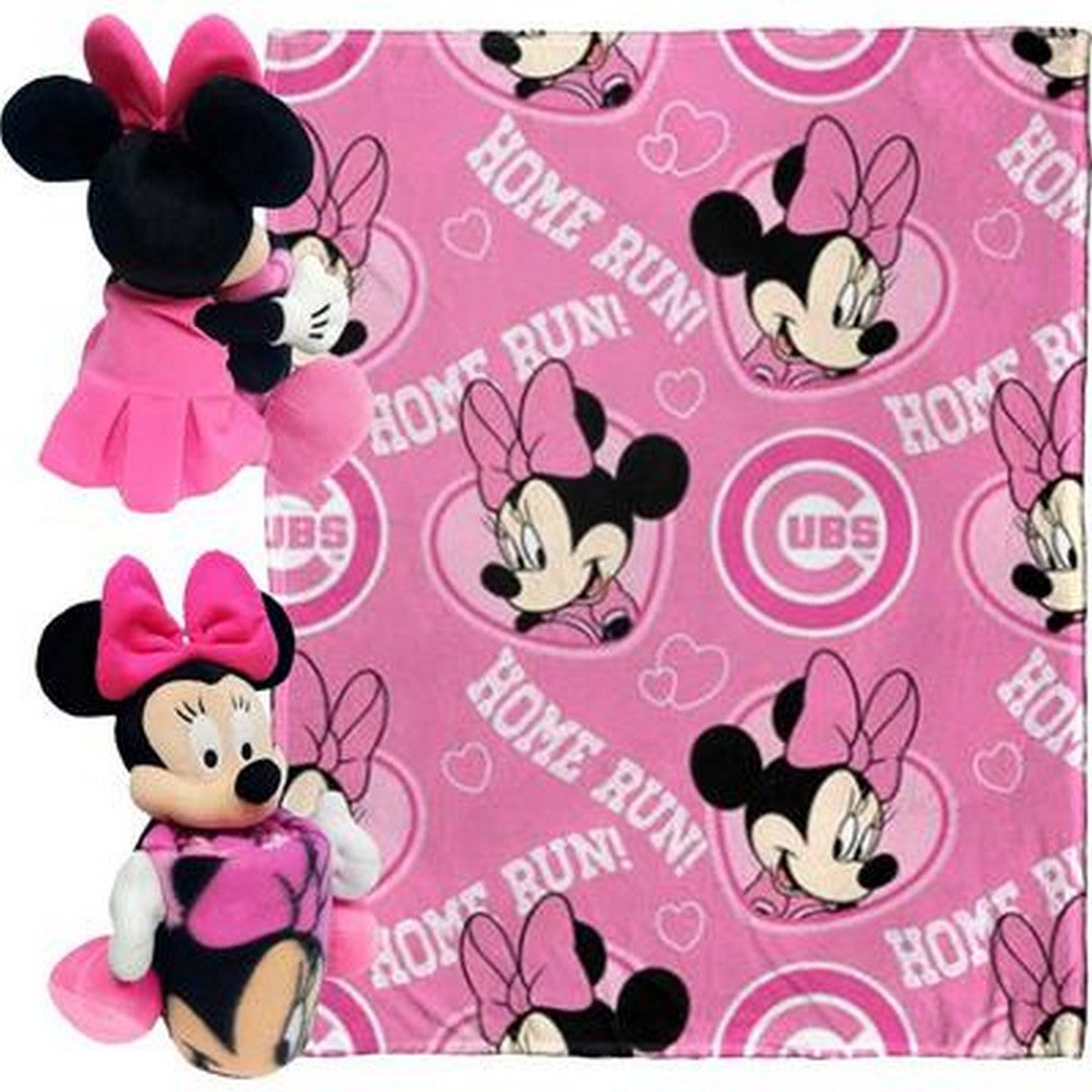 Northwest MLB Pennant Minnie Hugger Pillow & Silk Touch Throw Set