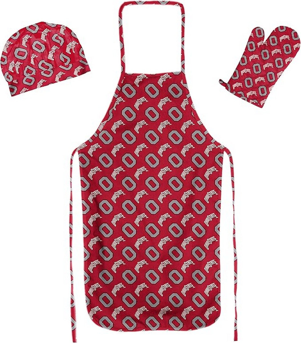 Northwest NCAA 3 Piece Set - Apron Oven Mitt and Hat