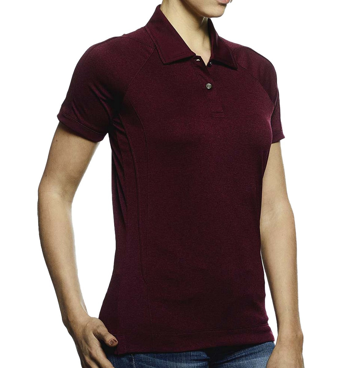 Pro Celebrity Wmns Heathaway Dbl Dye Jersey Knit Polo