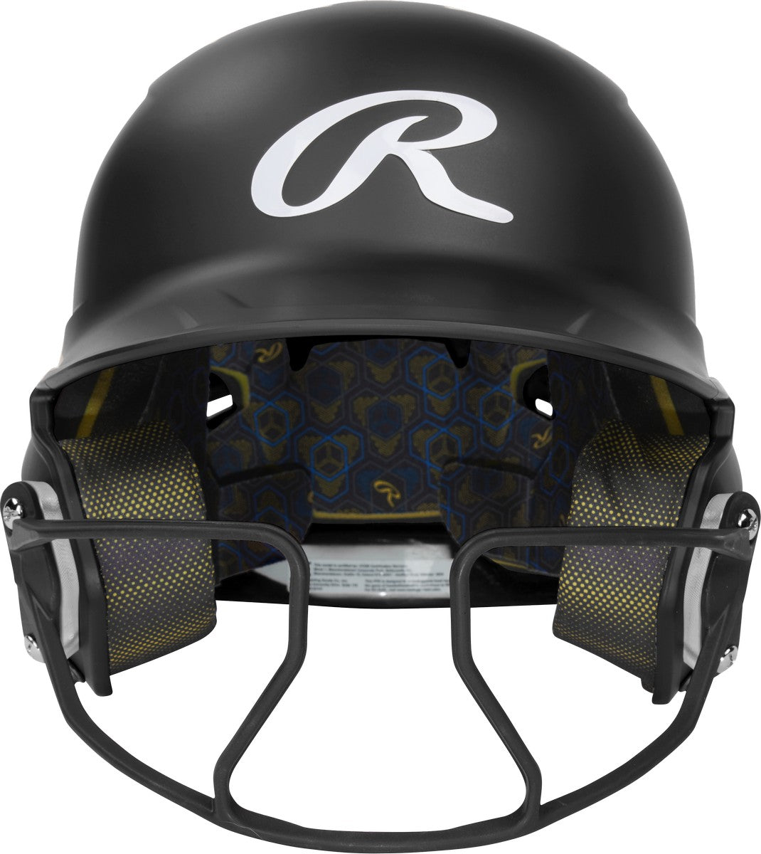 Rawlings Senior Fastpitch Matte Mach Hi-Viz 1-Tone Batting Helmet with Attached HiViz Face Guard