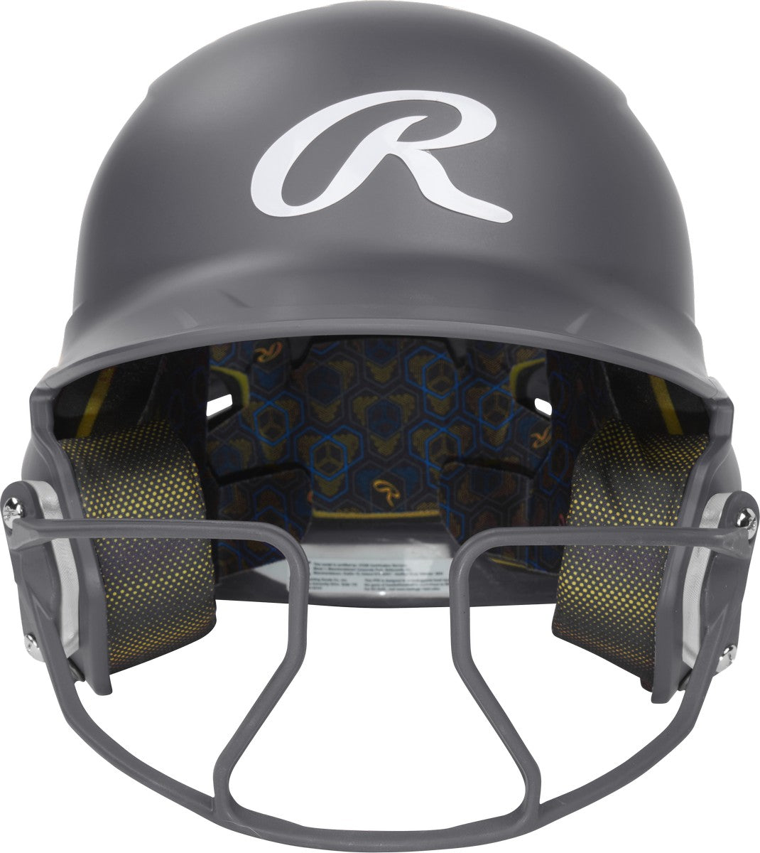 Rawlings Senior Fastpitch Matte Mach Hi-Viz 1-Tone Batting Helmet with Attached HiViz Face Guard