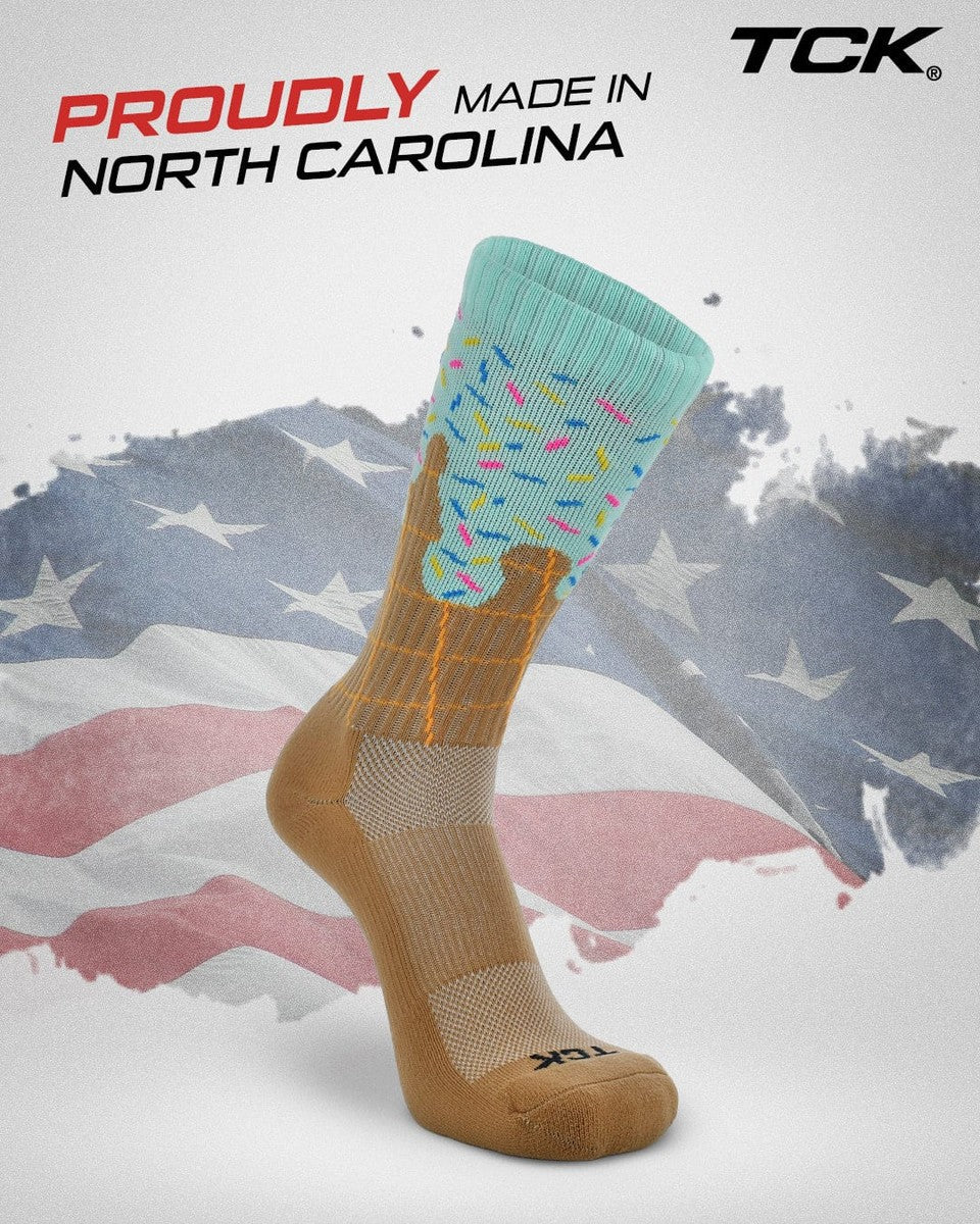TCK Icy Mint Freeze Ice Cream Cone Crew Socks