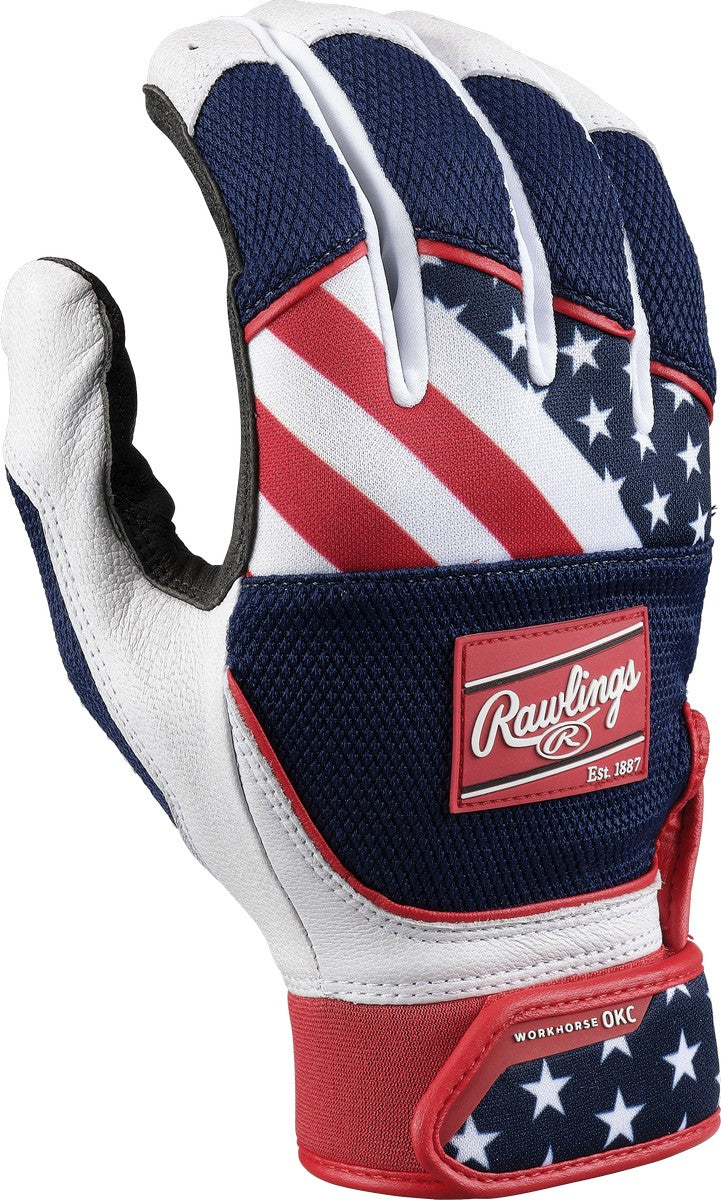 Rawlings Adult Womens Workhorse OKC Fastpitch Batting Gloves Pair